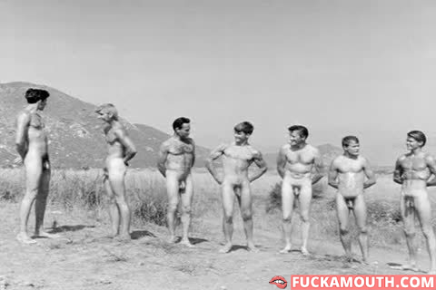 Vintage chaps Playing Sports naked (No Sex)